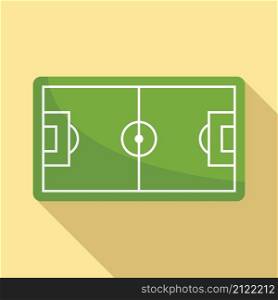 Football field icon flat vector. Soccer pitch. Top stadium. Football field icon flat vector. Soccer pitch