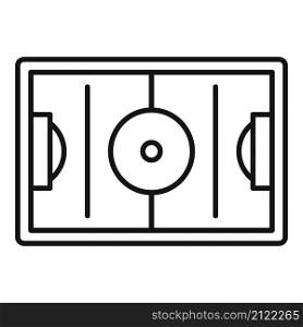 Football field icon outline vector. Soccer pitch. Top stadium. Football field icon outline vector. Soccer pitch