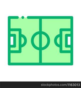 Football Field Icon Vector. Outline Football Field Sign. Isolated Contour Symbol Illustration. Football Field Icon Vector Outline Illustration