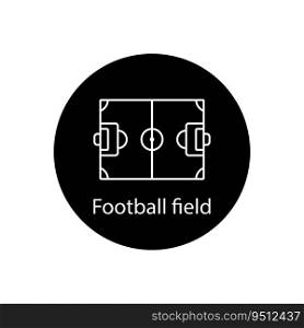 football field icon vector template illustration logo design