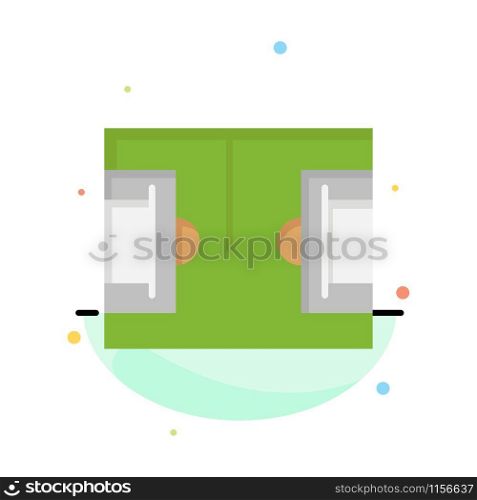Football, Field, Sports, Soccer Abstract Flat Color Icon Template