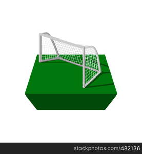 Football goal cartoon icon isolated on a white background. Football goal cartoon icon