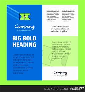 Football ground Business Company Poster Template. with place for text and images. vector background