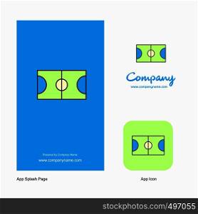 Football ground Company Logo App Icon and Splash Page Design. Creative Business App Design Elements