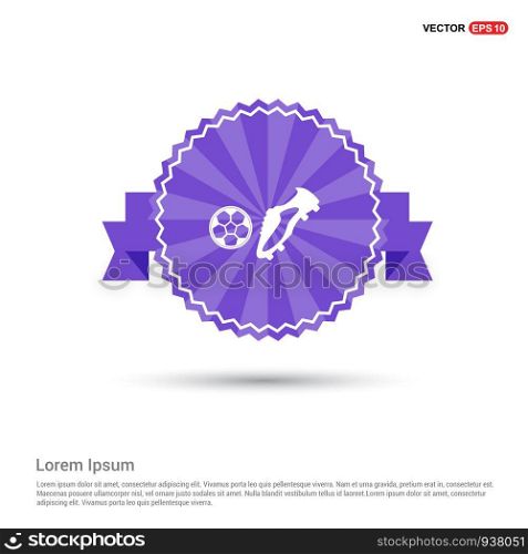 Football Icon - Purple Ribbon banner