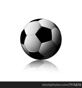 Football Isolated on white background , soccer ball reflection , sport game vector illustration