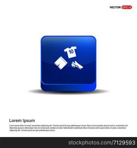 Football Kit Icon - 3d Blue Button.