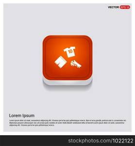 Football Kit Icon Orange Abstract Web Button - Free vector icon