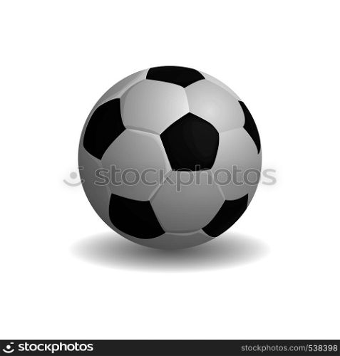 Football or soccer ball icon in cartoon style isolated on white background. Football ball icon, cartoon style