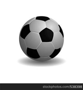Football or soccer ball icon in cartoon style isolated on white background. Football ball icon, cartoon style