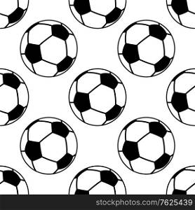 Football or soccer ball seamless background pattern for sports design