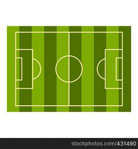 Football or soccer field icon flat isolated on white background vector illustration. Football or soccer field icon isolated