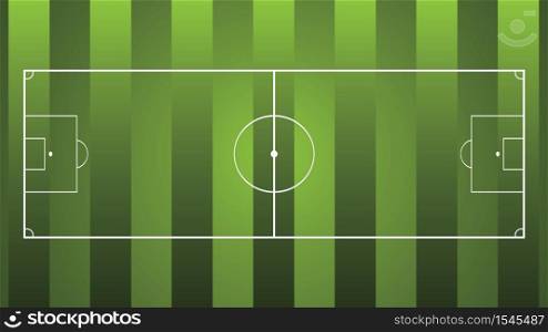 Football or soccer field with white markings illustration.