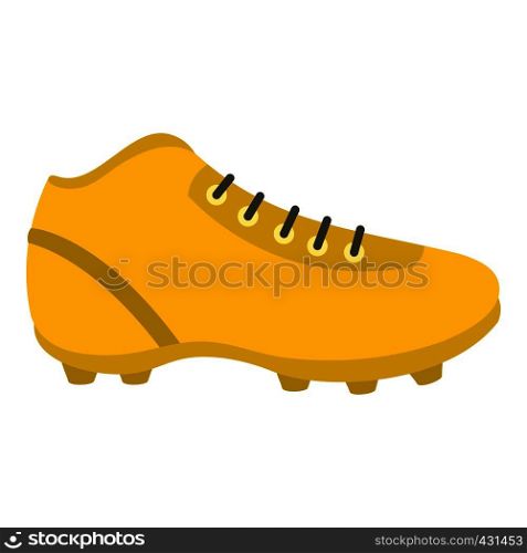 Football or soccer shoe icon flat isolated on white background vector illustration. Football or soccer shoe icon isolated