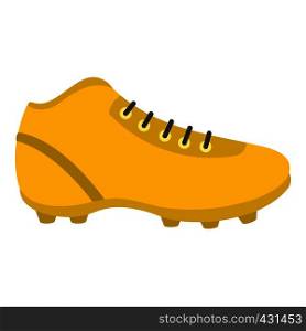 Football or soccer shoe icon flat isolated on white background vector illustration. Football or soccer shoe icon isolated