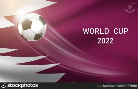 Football Pattern Background for banner, soccer championship 2022 in Qatar