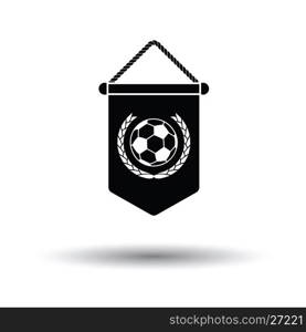 Football pennant icon. White background with shadow design. Vector illustration.