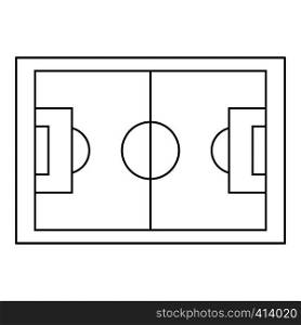 Football pitch icon. Outline illustration of football pitch vector icon for web. Football pitch icon, simple style