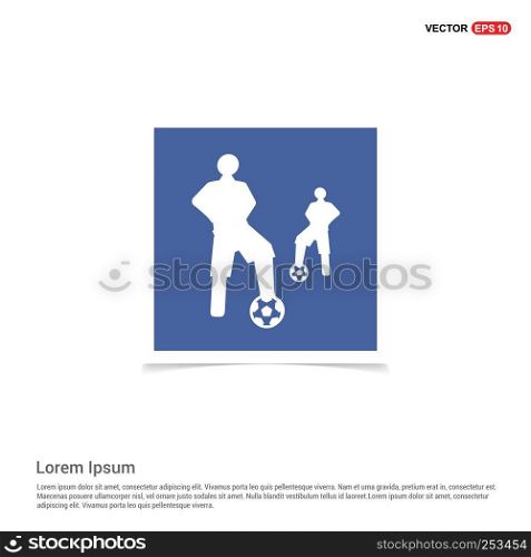 Football Player Icon - Blue photo Frame