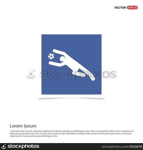 Football Player Icon - Blue photo Frame