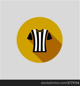 Football Referee T-shirt on grey background. Vector