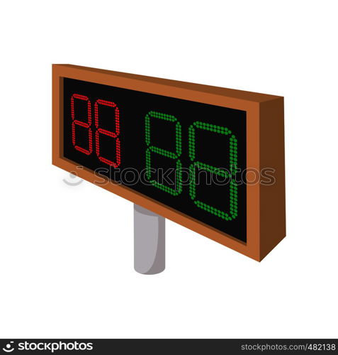 Football scoreboards cartoon icon isolated on a white background. Football scoreboards cartoon icon