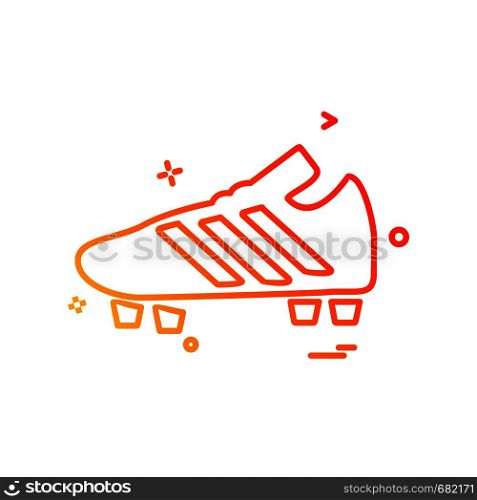 Football Shoes icon design vector