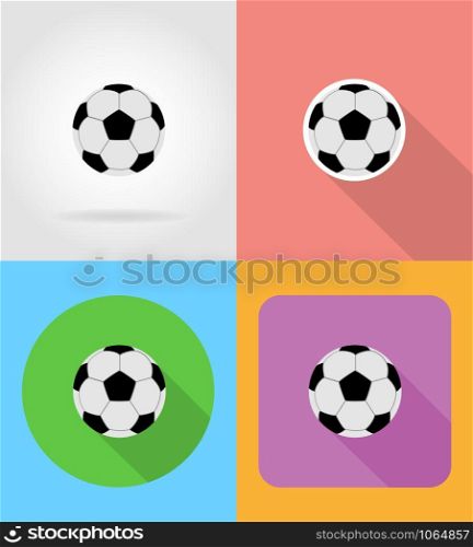 football soccer ball flat icons vector illustration isolated on background