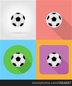 football soccer ball flat icons vector illustration isolated on background