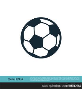 Football, Soccer Ball Icon Vector Logo Template Illustration Design. Vector EPS 10.