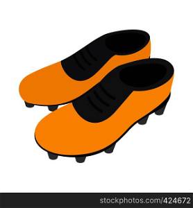 Football soccer shoes isometric 3d icon on a white background. Football soccer shoes isometric 3d icon