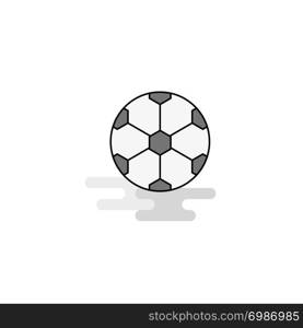 Football Web Icon. Flat Line Filled Gray Icon Vector