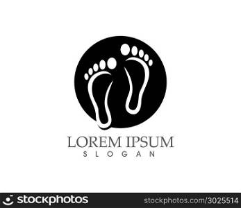 Footprint black vector image vector logo icon app