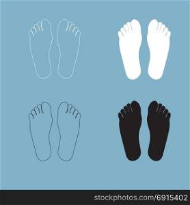 Footprint heel icon .. Footprint icon .