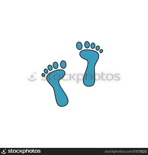 footprint icon design template trendy