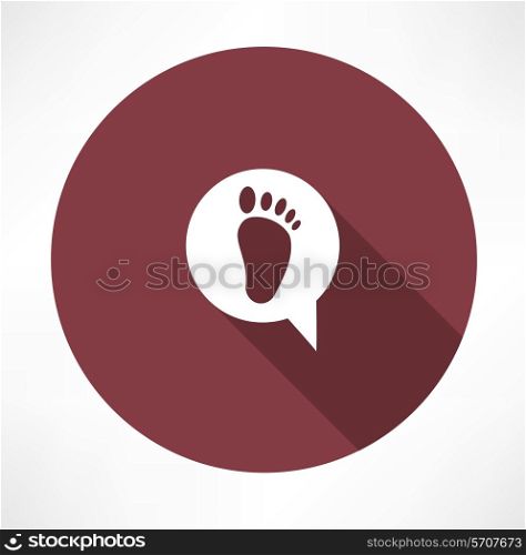 footprint icon Flat modern style vector illustration