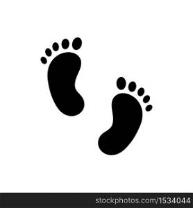 Footprint icon isolated on white background. Vector illustration