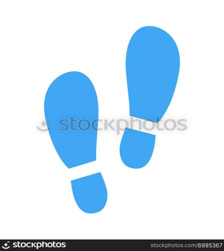 Footprint icon silhouette vector symbol human foot print illustration isolated on white