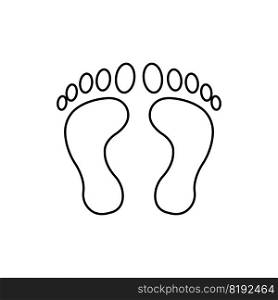 footprints icon vector illustration symbol design