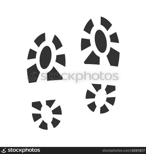 Footwear black print isolated on white. Vector illustration. Footwear black print isolated on white, eps