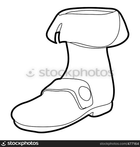 Footwear icon in outline style isolated on white vector illustration. Footwear icon outline