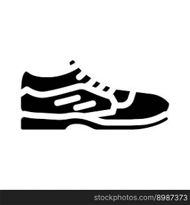 footwear shoes badminton glyph icon vector. footwear shoes badminton sign. isolated symbol illustration. footwear shoes badminton glyph icon vector illustration