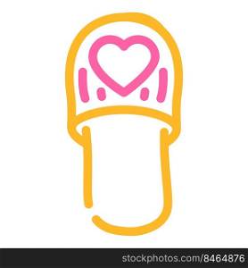 footwear with heart color icon vector. footwear with heart sign. isolated symbol illustration. footwear with heart color icon vector illustration