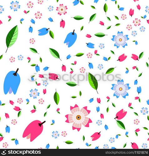 For fabric, baby clothes, background, textile, wrapping paper and other decoration. Repeating editable vector pattern. EPS 10. Sakura flowers. For fabric, baby clothes, background, textile, wrapping paper and other decoration. Vector seamless pattern EPS 10