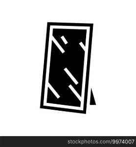for hallway mirror glyph icon vector. for hallway mirror sign. isolated contour symbol black illustration. for hallway mirror glyph icon vector illustration