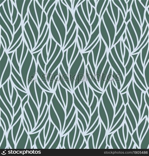 For textile, wallpaper, wrapping, web backgrounds and other pattern fills. Abstract vector seamless pattern design with leaves