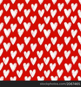 For textile, wallpaper, wrapping, web backgrounds and other pattern fills. Vector seamless pattern for valentines day with hearts