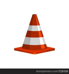 Forbidden cone icon. Flat illustration of forbidden cone vector icon for web. Forbidden cone icon, flat style