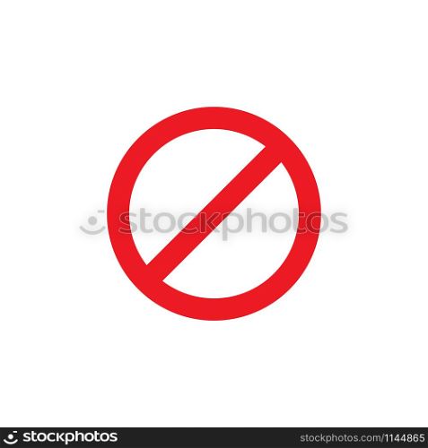 Forbidden icon design template vector isolated illustration. Forbidden icon design template vector isolated