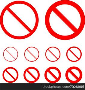 Forbidden, Prohibition, Rescricted Sign Vector Illustration